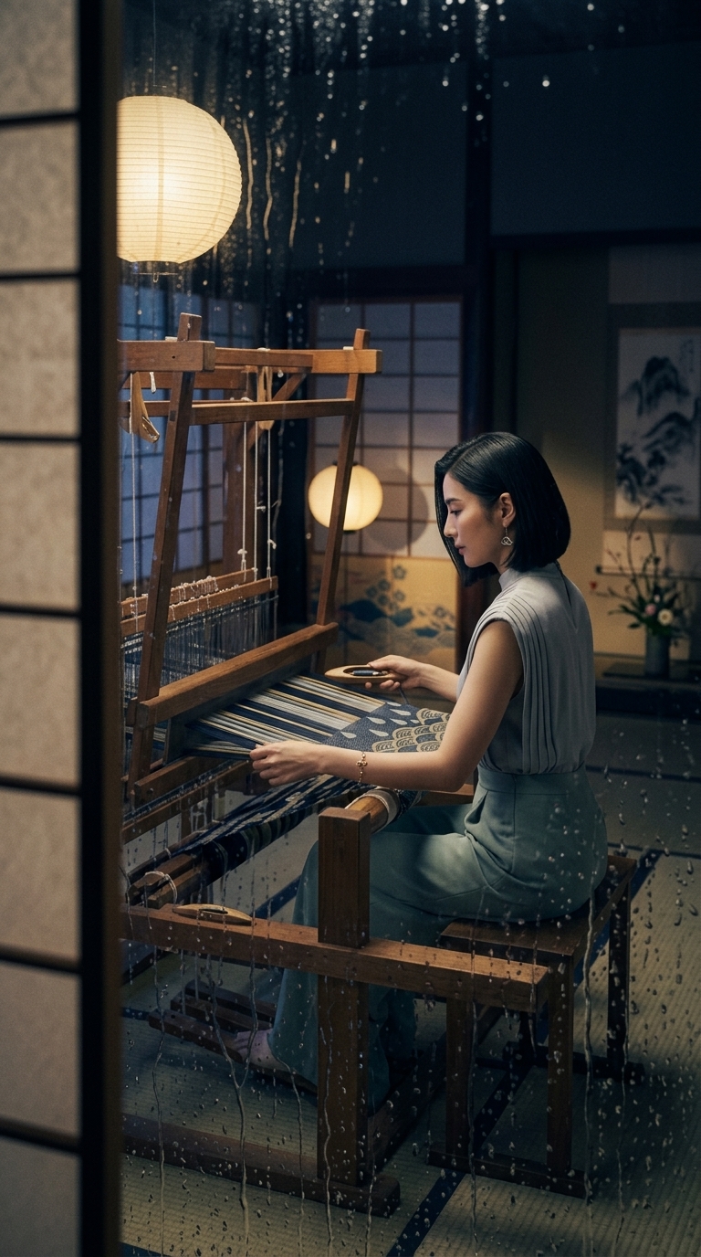 雨模様の機織り