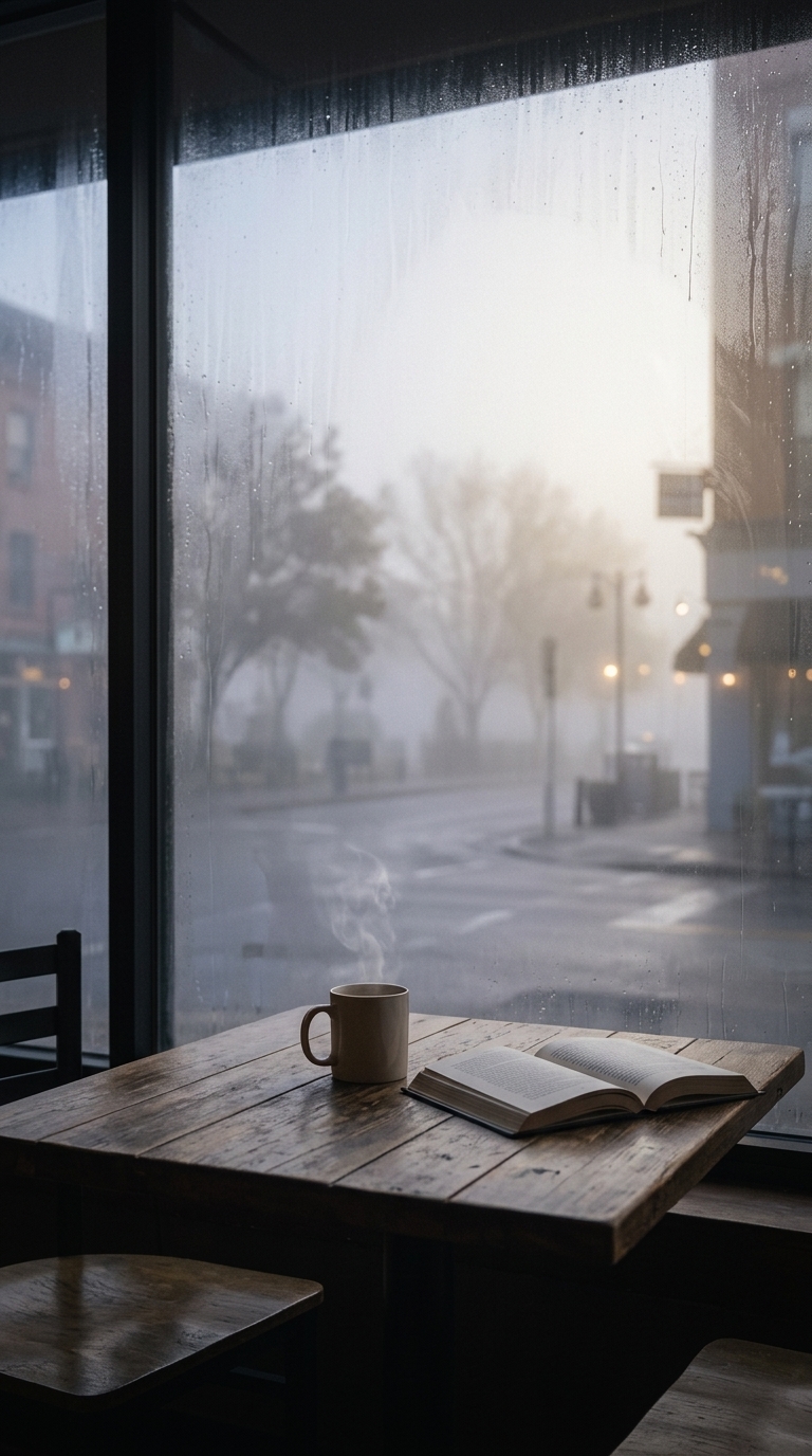 아침 안개 그림자