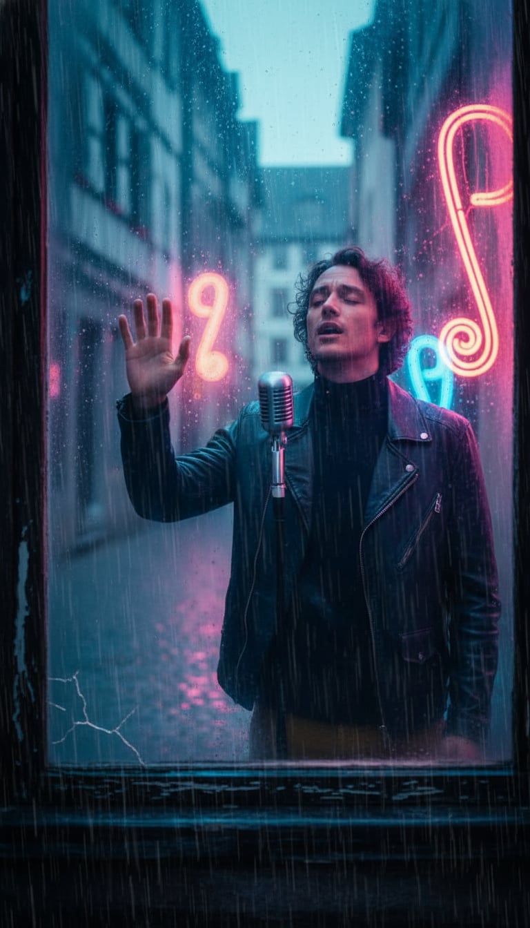 Kirschwasser im Neonlicht