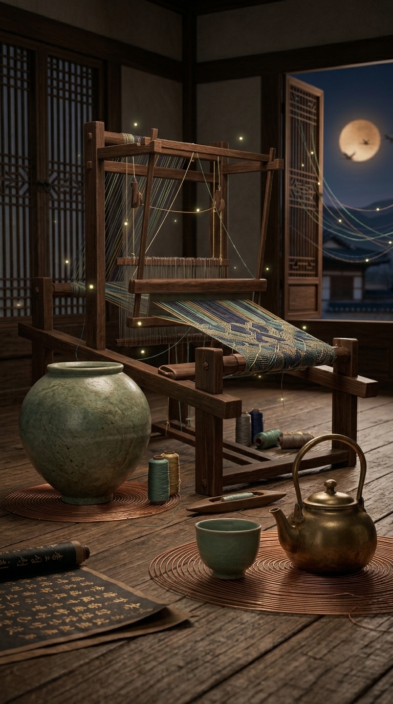 실처럼 엮인 밤