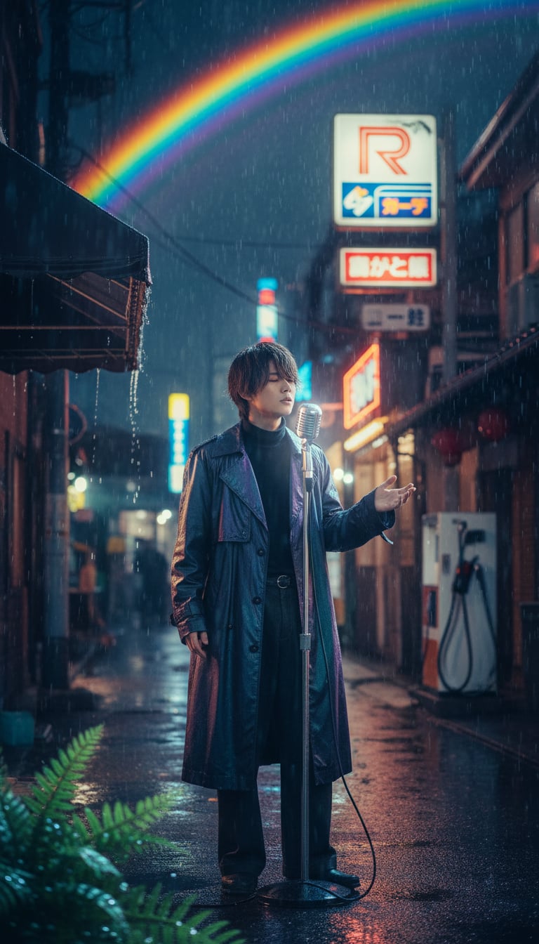 ガソリンスタンドの虹 cover art