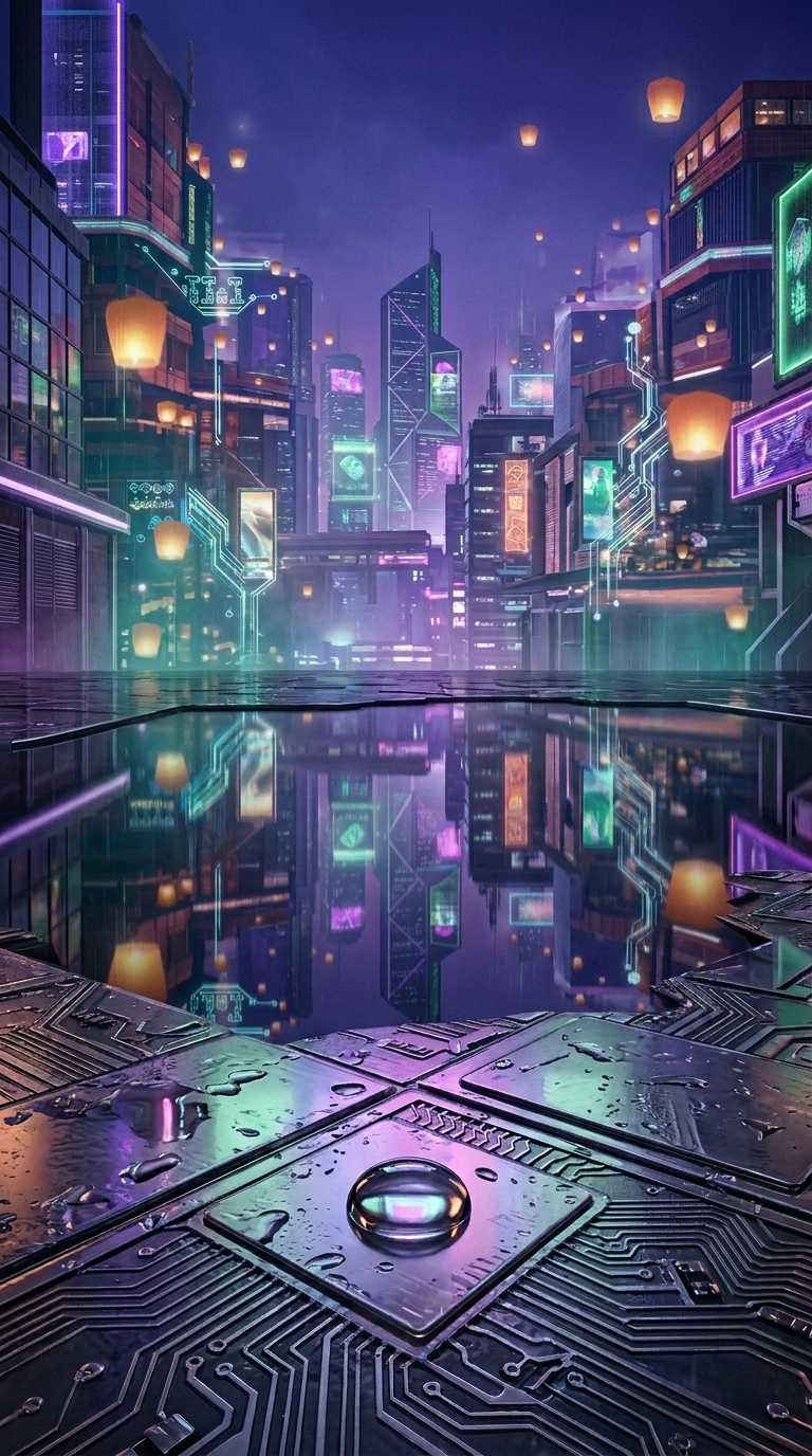 余晖倒影 (Lingering Glow's Reflection)