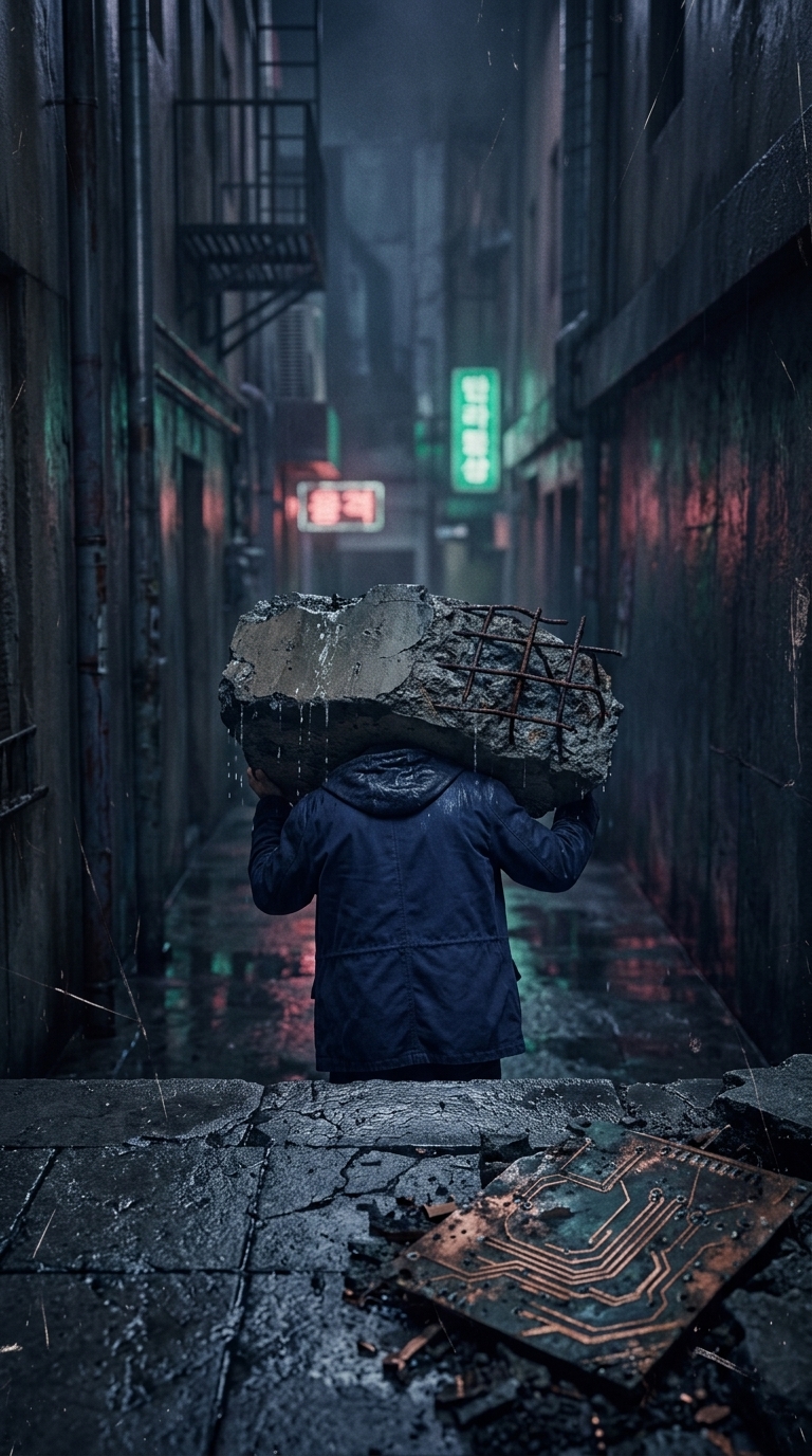 어깨 위 시멘트